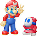 SMB2 Mario and Shy Guy