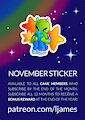 November Patreon sticker