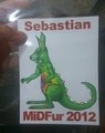 Sebastian MiDFur2012 Badge Printed and Laminated