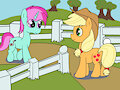 Belle Boue visiting Applejack