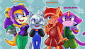New Guardians and Neo Chaotix: Melody, Trick, Gaia and Juanita as Team Hope by Zeromegas