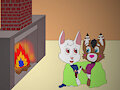 Blankets and fire by Bunnyoffuzz