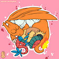 Pokemon sleeping - Pixel on white canvas by Guil