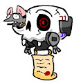 Frank the rat & Servo-skull by Caitsith511