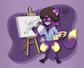 My Imp as Bob Ross by SonicLuxHedgeman