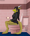 Judee´s pink bathroom! (toilet use) by Dragon696