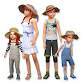 [Sims 4] Straw Hats for Children [Request] by Brom
