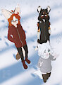 Mizu's first snowfall by DeadNikki