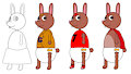 Character clothing sheet, Amy the bunny.