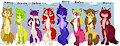 *ADOPTABLES*_Fruity foxes by Fuf