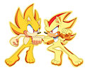 Bare Super Sonic VS Super Shadow