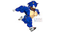 Boof Sonic Running Adrift - Remake by StoneHedgeART
