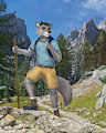 Hiking fox