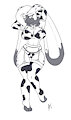 Commissin - Cow Print Bunny Model by Appelknekten