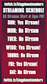 Stream Schedule