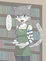 Snow-leopard chan the bookstore clerk by Gewalt