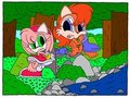 AMY AND SALLY GO FOR A SWIM