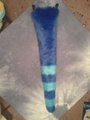 Blue Otter Tail with Teal Stripes - Commission