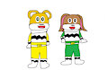 Cheddar and Cookie as Lost Galaxy Yellow and Green Rangers