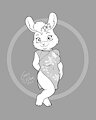 Bunny in a Cheongsam by Cobalt by Kithpine