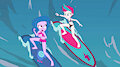 Zipp and Izzy surfing by Lightningstrike96