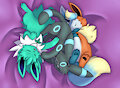 Commission - Sleep Eevees