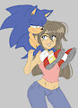 Sonic and Human Woman by ArborialRodent