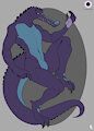 Purple Blue Gharial Gator Adopt-CLOSED by ChaosEye