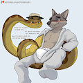 Wolf and Snake by Kuuneho
