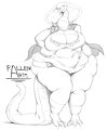 fat ass cobra vore (sketch/lines comm) by FallenArtsIB