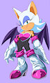 Rouge the bat colored sketch