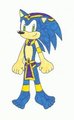 Sonic in an Arabian or Asian outfit