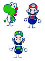 Mario Characters Tamagotchified