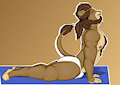 lion doing yoga