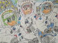 Huey Dewey and Louie Duck as astronauts on the Moon - Ducktales 2017 version by DuckToons