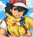Ash and Pikachu by Elronya
