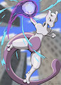 Gift Art (4/5): Mewtwo by Dasmerr