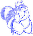 another Sister Raccoon Beatrice sketch (Francesco's Friendly World) by Niok