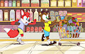 Al Bear and Dexter fox shopping in the supermarket by AlBear