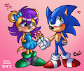 Sonic and Mina, Young Love by Zeromegas