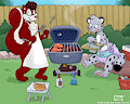 Salmon Grillin' (Apron Alt) by KelvinTheLion