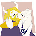 Commission kissing Toriel