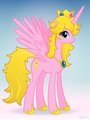 MLP FiM - Princess Peach reference (crossover) by syoeeb