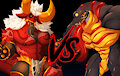 Raging Oni Jaken VS Brutal Draken Akil by Undeadkitty13