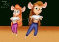 Gadget and Milly after belly dance