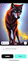 AI generated artwork of a fire/magma wolf by Dylansdepetro