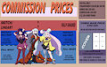 Commission prices