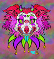 Trippy Clown Dog by JacolfHyde