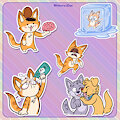 [YCH] Toony Telegram Animal Stickers 6