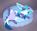 Sleepy Glaceon *Commisson* (With wet/messy alt)